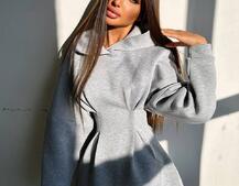 Тепле приталене худі з капюшоном на флісі + корсет на шнурівці Можна носити з корсетом та без Тепле приталене худі з капюшоном на флісі + корсет на шнурівці Можна носити з корсетом та без | PUSHKA SHOP