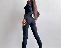 Трикотажний комбінезон з розрізами  | PUSHKA SHOP