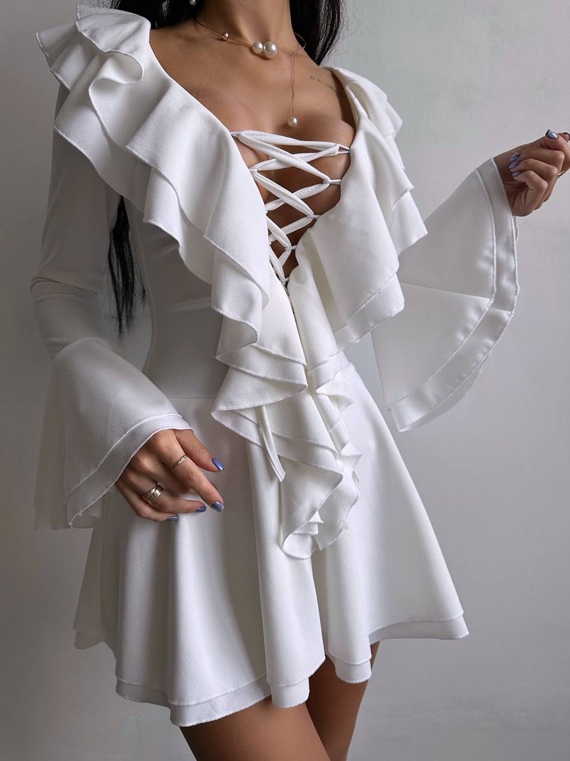 Сукня з з воланами на ґудзиках Сукня з з воланами на ґудзиках | PUSHKA SHOP