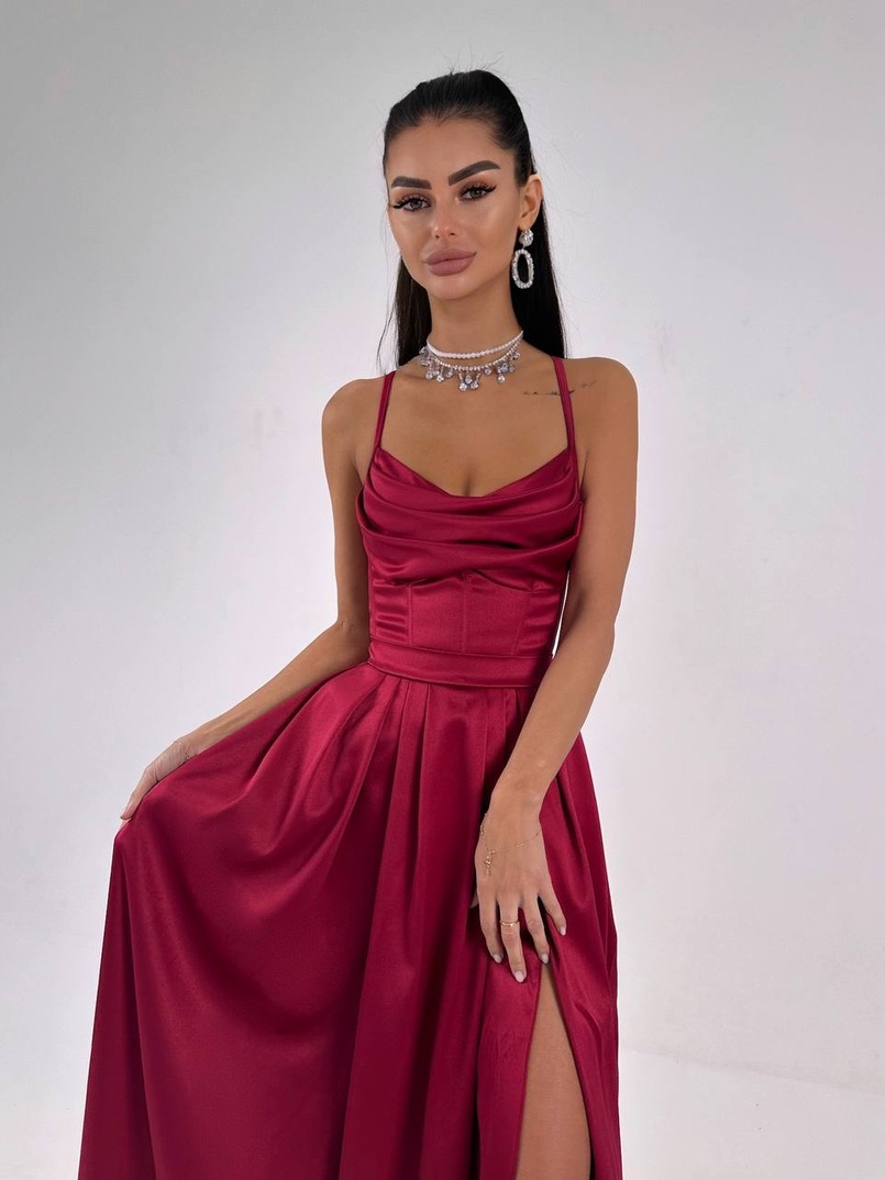 Атласний комплект: корсет + спідниця максі  | PUSHKA SHOP