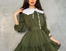 Платье со съёмным воротничком и подъюбником Платье со съёмным воротничком и подъюбником | PUSHKA SHOP