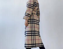 Кашемировое пальто в клетку на подкладке | PUSHKA SHOP