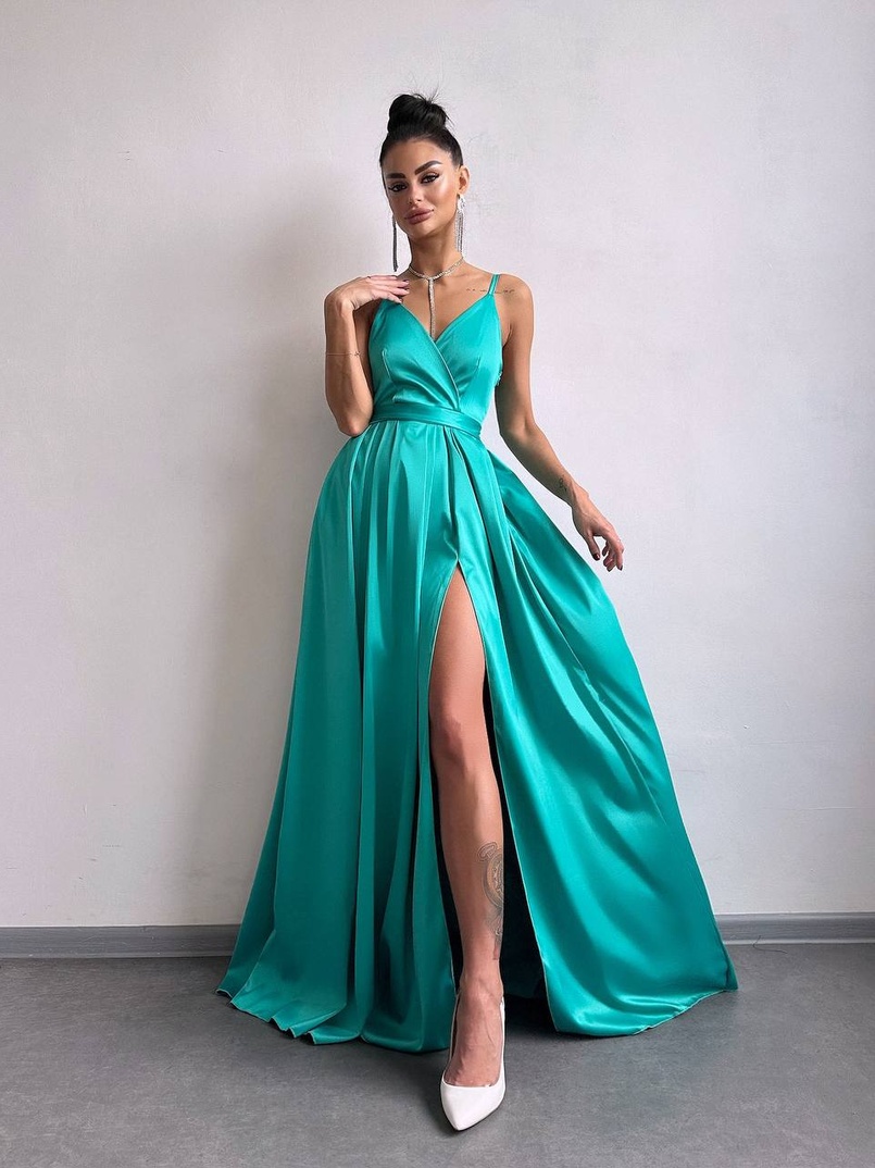 Атласна сукня максі  | PUSHKA SHOP