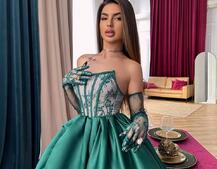 Комплект : мереживний корсет  з рукавичками + спідниця балон  | PUSHKA SHOP