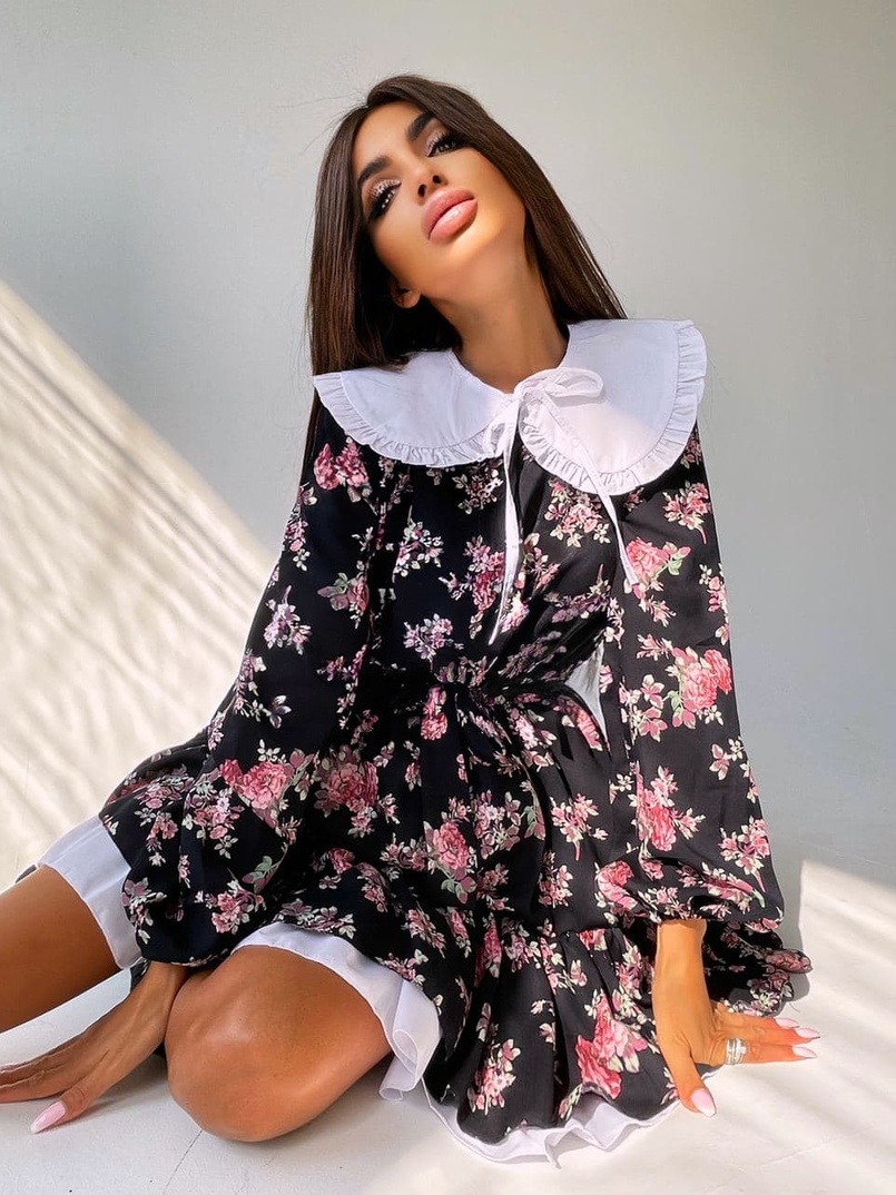 Платье со съёмным воротничком и подъюбником Платье со съёмным воротничком и подъюбником | PUSHKA SHOP