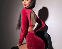 Оксамитовий комплект, декорований бахромою зі страз | PUSHKA SHOP