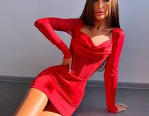 Сукня міні з філіжанками та елементами корсету  | PUSHKA SHOP