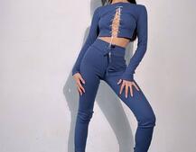 Костюм:  легінси та топ з шнурівкою зі страз Костюм:  легінси та топ з шнурівкою зі страз | PUSHKA SHOP