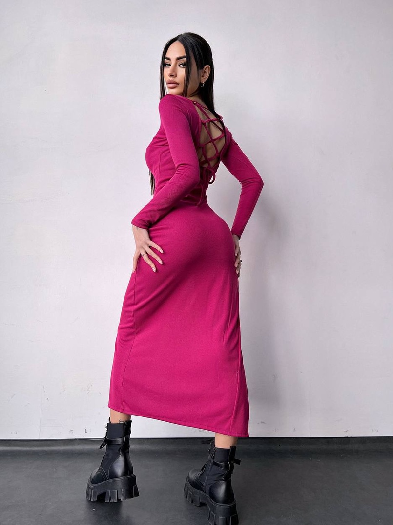 Плаття міді зі шнурівкою | PUSHKA SHOP