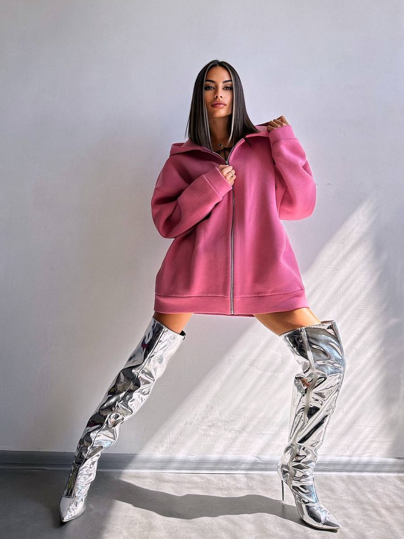 Трендове худі over size із сяючими стразами  Трендове худі over size із сяючими стразами  | PUSHKA SHOP