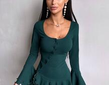 Сукня з з воланами на ґудзиках Сукня з з воланами на ґудзиках | PUSHKA SHOP