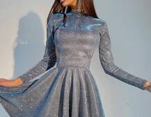 Блискуча сукня міні з відкритою спиною Блискуча сукня міні з відкритою спиною | PUSHKA SHOP