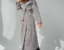 Кашемировое пальто в клетку на подкладке Кашемировое пальто в клетку на подкладке | PUSHKA SHOP