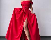 Сукня максі з відкритими плечима  | PUSHKA SHOP