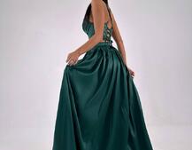 Атласний комплект: корсет + спідниця максі  | PUSHKA SHOP