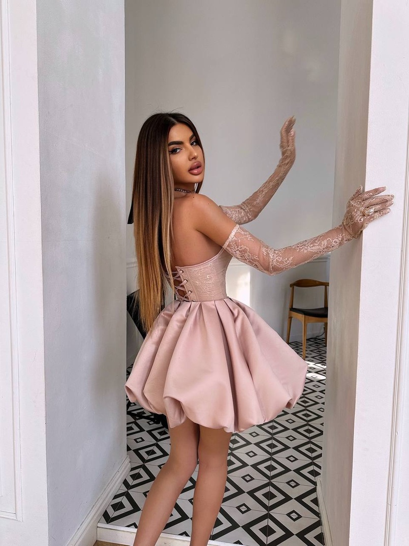 Комплект : мереживний корсет  з рукавичками + спідниця балон  | PUSHKA SHOP