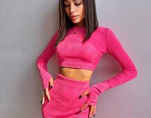 Комплект: топ + спідниця із зав‘язками на ніжку  | PUSHKA SHOP