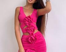 Комплект: топ та спідниця з трояндами Комплект: топ та спідниця з трояндами | PUSHKA SHOP