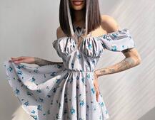 Сукня- міні у квітковий принт Сукня- міні у квітковий принт | PUSHKA SHOP