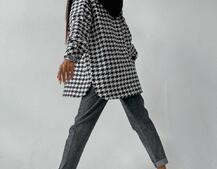 Кашемировая рубашка в клетку с капюшоном  | PUSHKA SHOP