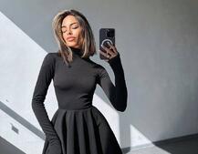 Сукня міні зі спідницею-сонцем  | PUSHKA SHOP