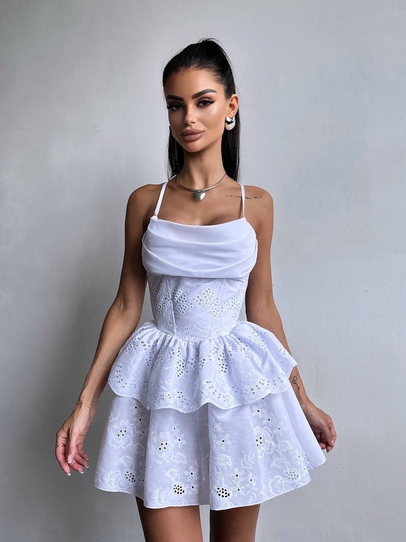 Корсетна сукня с пишною подвійною спідницею | PUSHKA SHOP