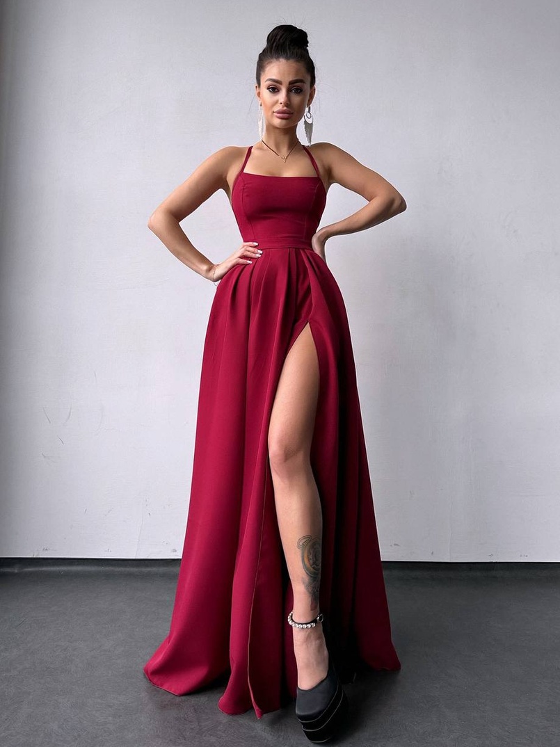 Сукня максі  зі шнурівкою на спинці | PUSHKA SHOP