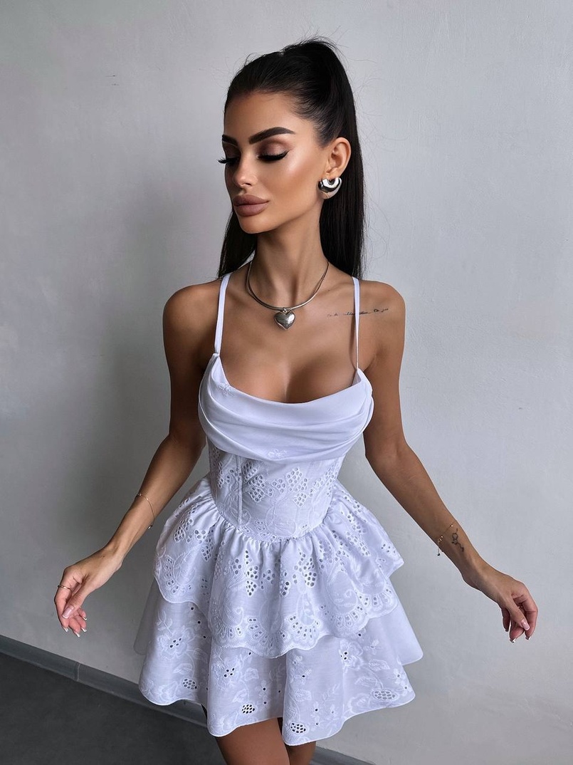 Корсетна сукня с пишною подвійною спідницею | PUSHKA SHOP