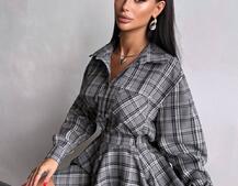 Комплект: сорочка + спідниця у клітинку Комплект: сорочка + спідниця у клітинку | PUSHKA SHOP