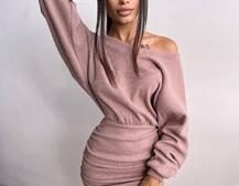 Сукня міні із теплого трикотажу | PUSHKA SHOP