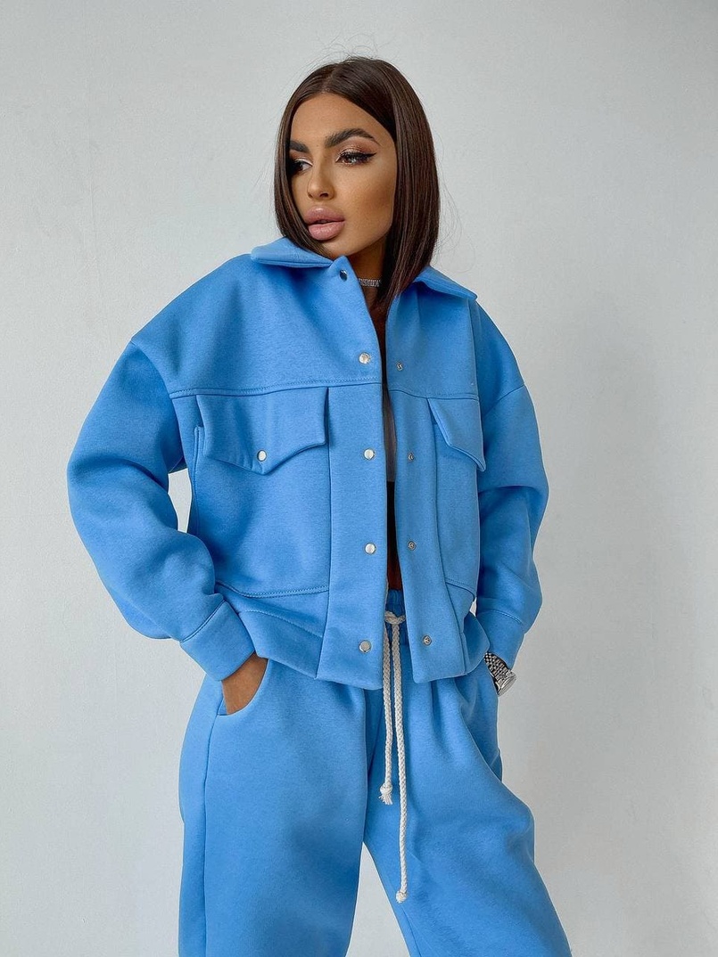 Комплект: тёплая рубашка на кнопках + джоггеры  Комплект: тёплая рубашка на кнопках + джоггеры  | PUSHKA SHOP