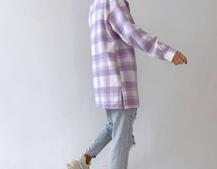 Кашемировая рубашка в клетку с капюшоном Кашемировая рубашка в клетку с капюшоном | PUSHKA SHOP