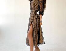 Платье миди с блестками  | PUSHKA SHOP