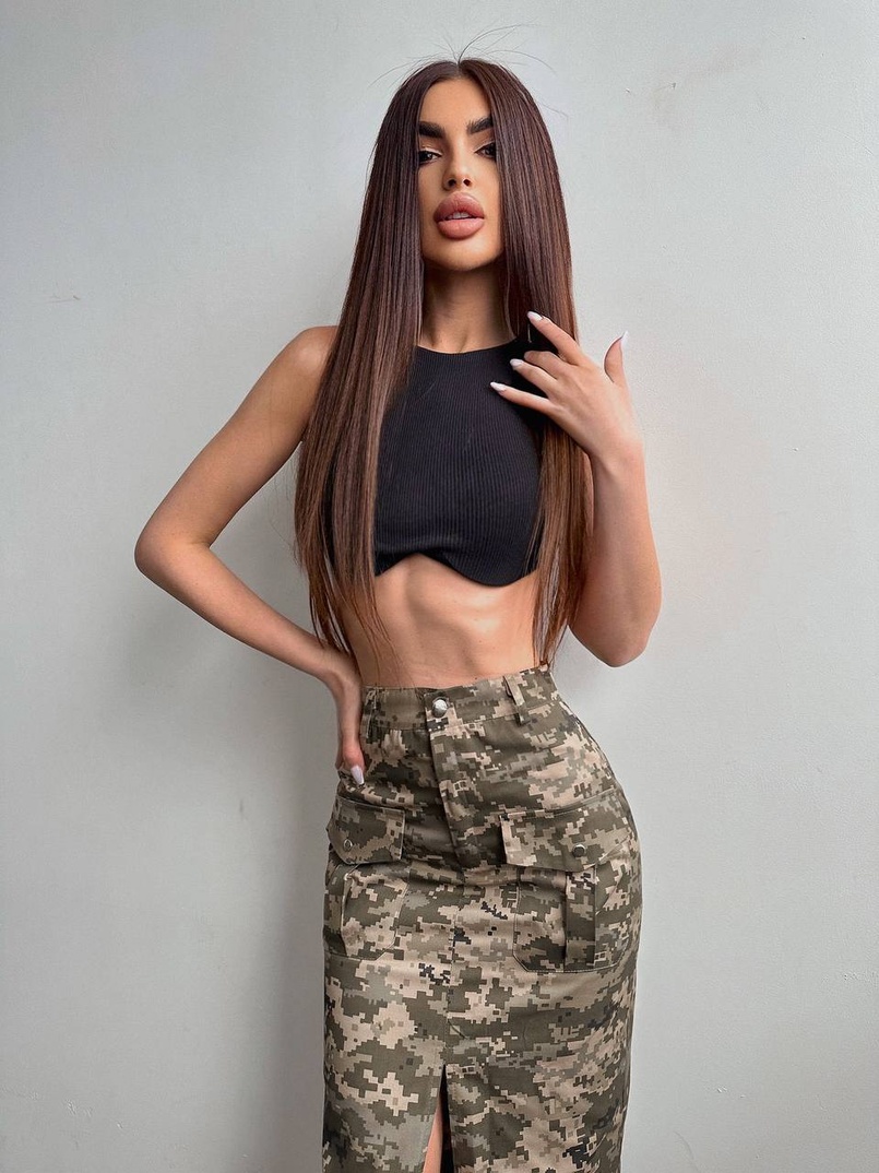 Комплект: коттонова спідниця  + топ з філіжанками  | PUSHKA SHOP