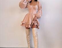 Лялькова сукня з пишною спідницею та корсетним верхом  Лялькова сукня з пишною спідницею та корсетним верхом  | PUSHKA SHOP