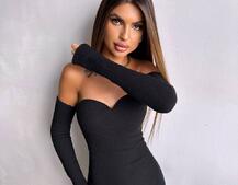 Трикотажна сукня міді  з чашечками  | PUSHKA SHOP