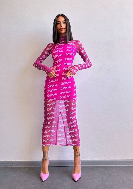 Сукня міді з принтом  | PUSHKA SHOP