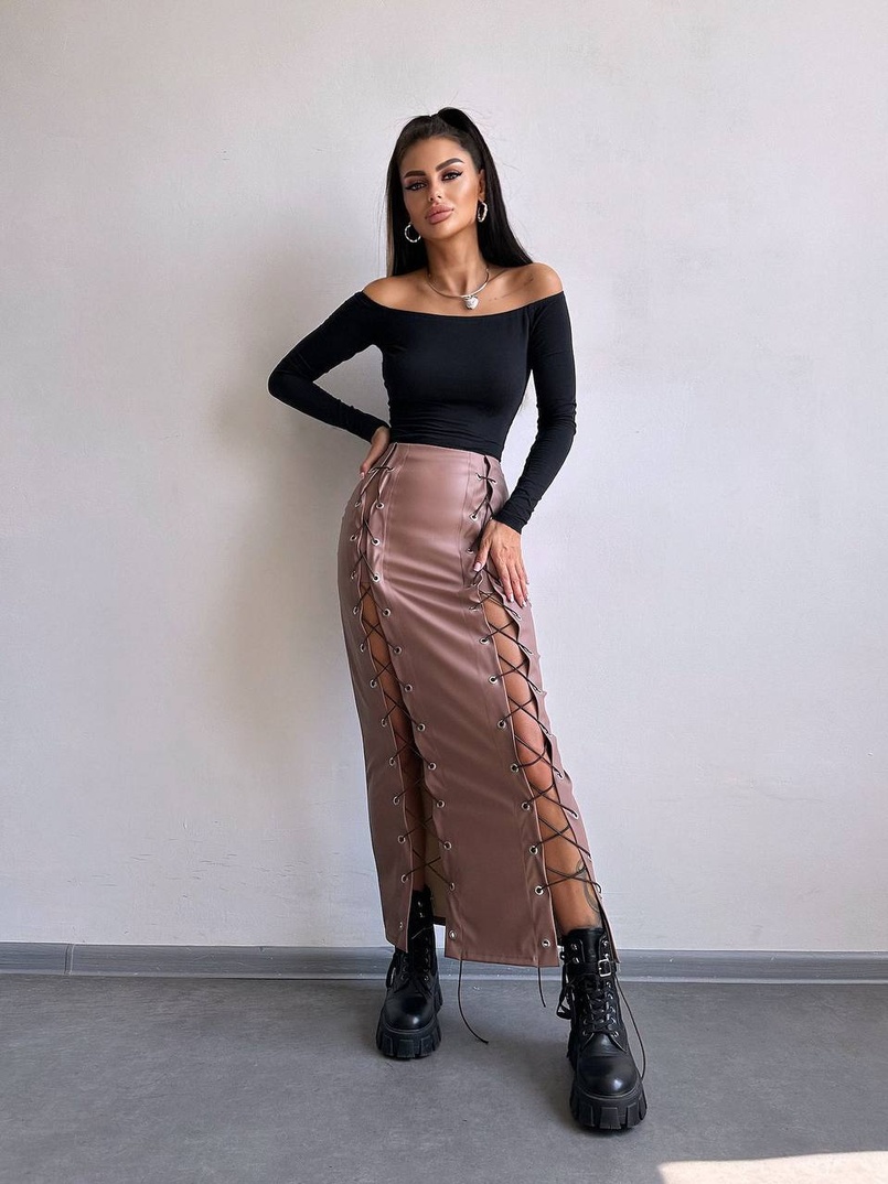 Комплект: топ + спідниця міді Комплект: топ + спідниця міді | PUSHKA SHOP