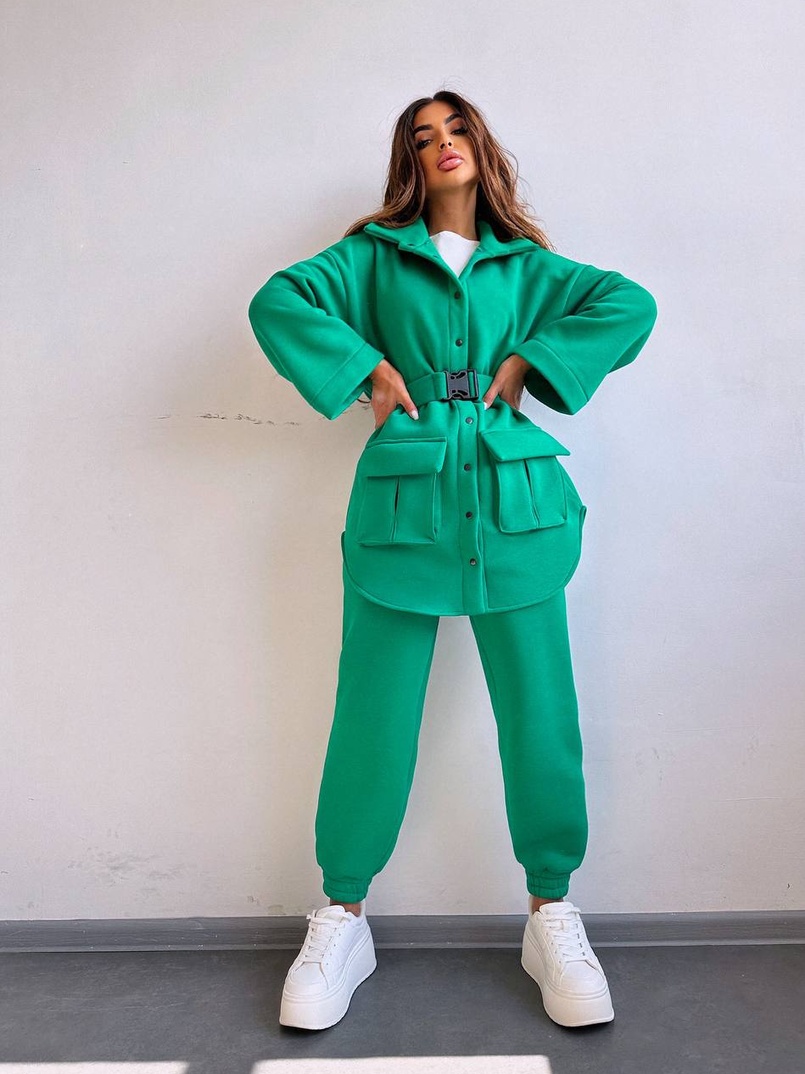 Комплект: тепла сорочка на кнопках + джоггери | PUSHKA SHOP