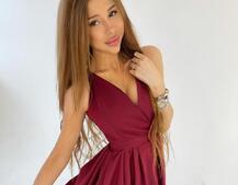 Платье макси с разрезом на юбке и запахом на груди   | PUSHKA SHOP