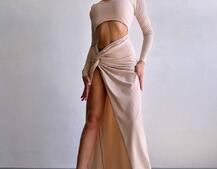 Сукня міді з драпіруванням . | PUSHKA SHOP