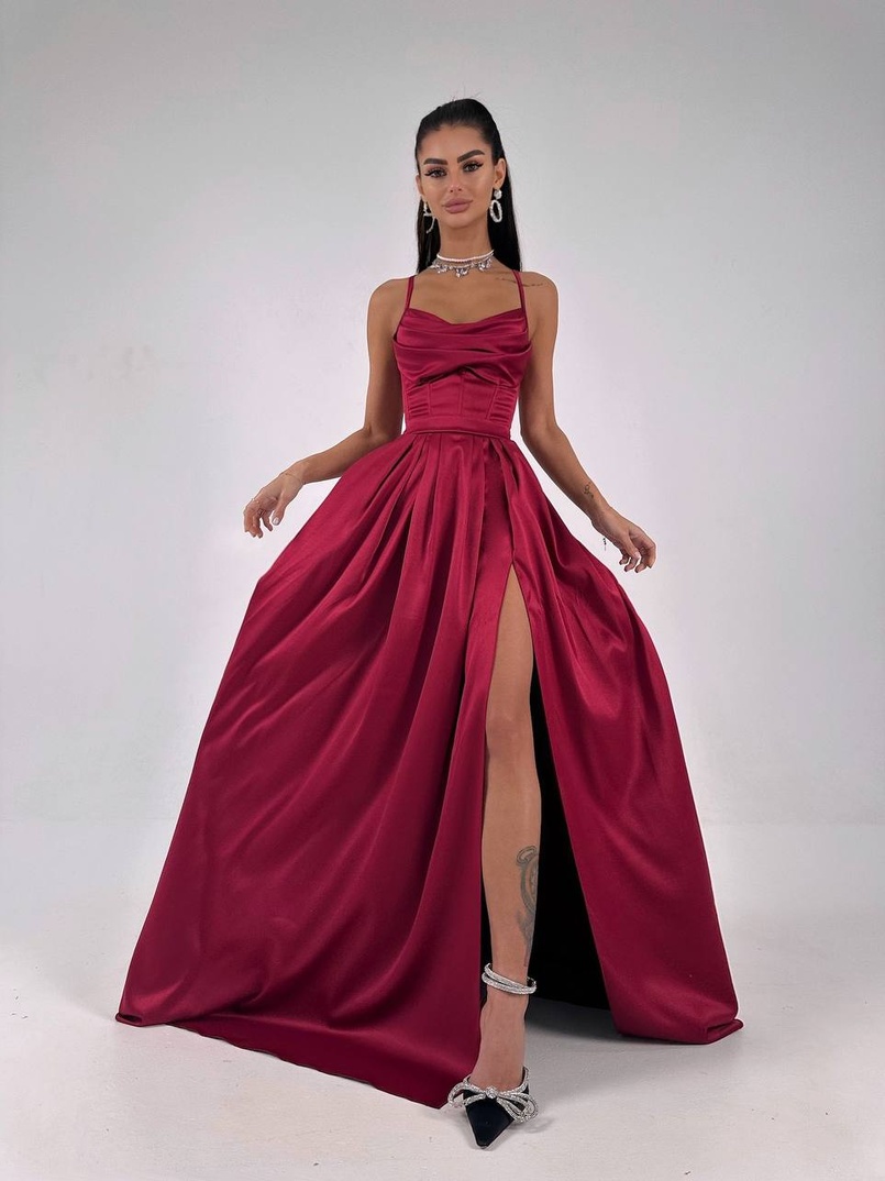 Атласний комплект: корсет + спідниця максі  | PUSHKA SHOP