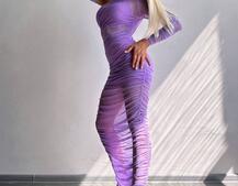 Сукня міді з драпіруванням   | PUSHKA SHOP