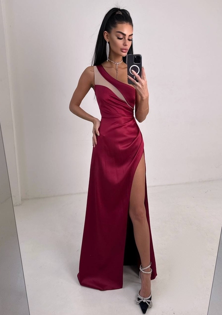 Атласна сукня максі  | PUSHKA SHOP