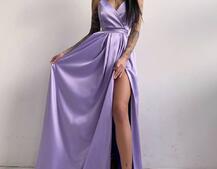 Платье макси с разрезом на юбке и запахом на груди   Платье макси с разрезом на юбке и запахом на груди   | PUSHKA SHOP