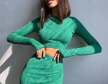 Комплект: топ + спідниця із зав‘язками на ніжку  | PUSHKA SHOP