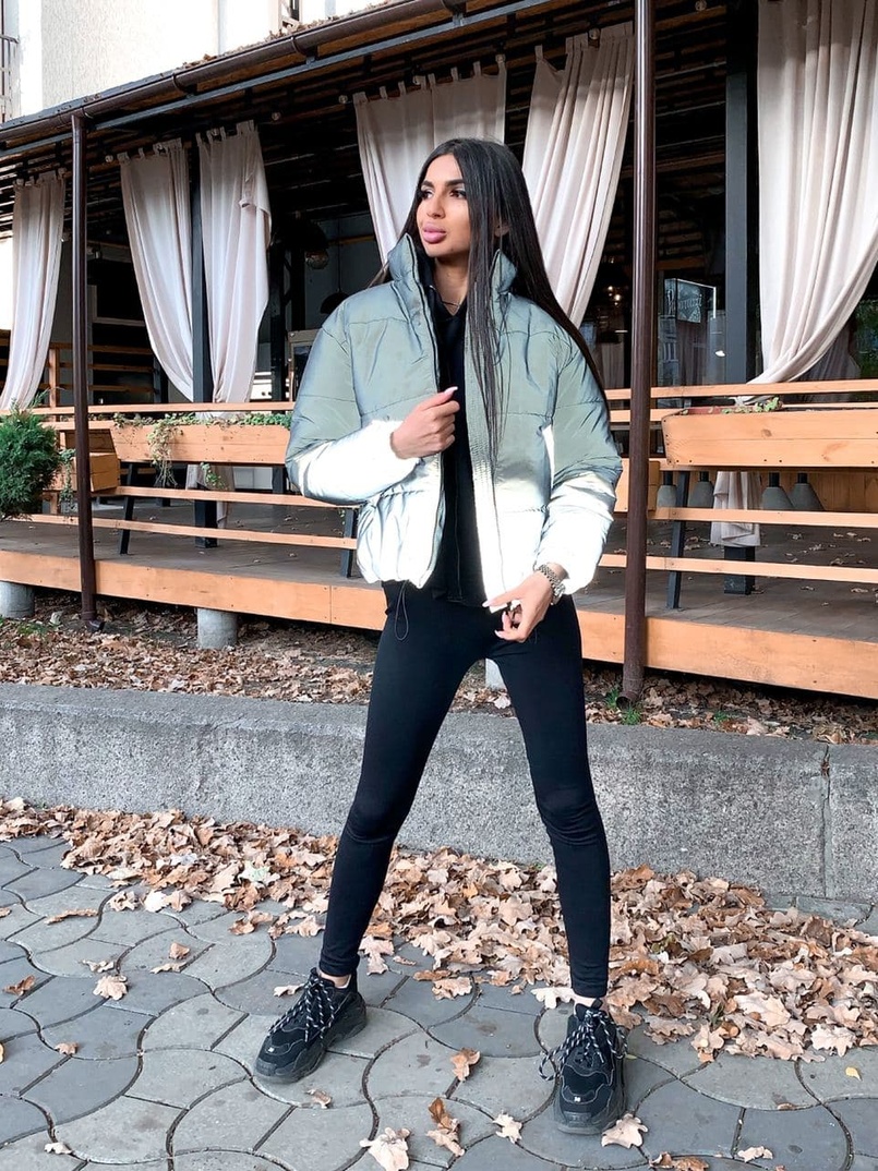 Рефлективный укорочённый зимний дутик Рефлективный укорочённый зимний дутик | PUSHKA SHOP