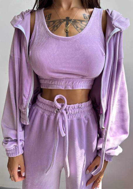 Велюровий комплект трійка  | PUSHKA SHOP