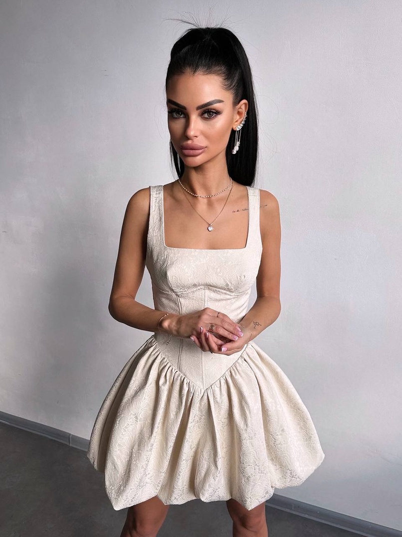Корсетна сукня с пишною спідницею-балоном | PUSHKA SHOP
