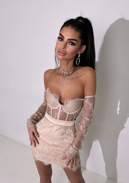 Мереживний комплект: корсет + спідниця   | PUSHKA SHOP